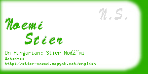 noemi stier business card